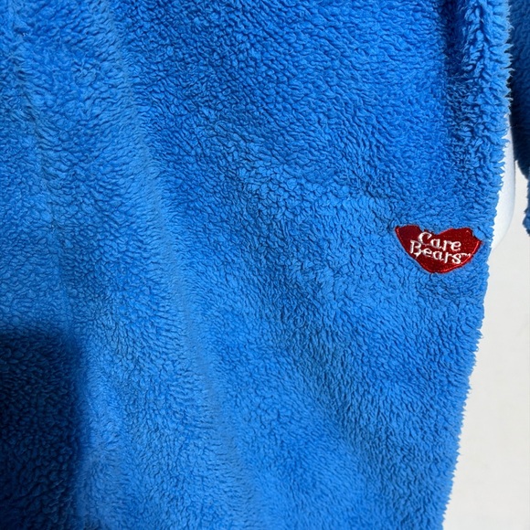 Care Bears Rain Cloud Romper Fluffy Fur Pajama One-Piece Ears Hood Size X-Large - Picture 7 of 10